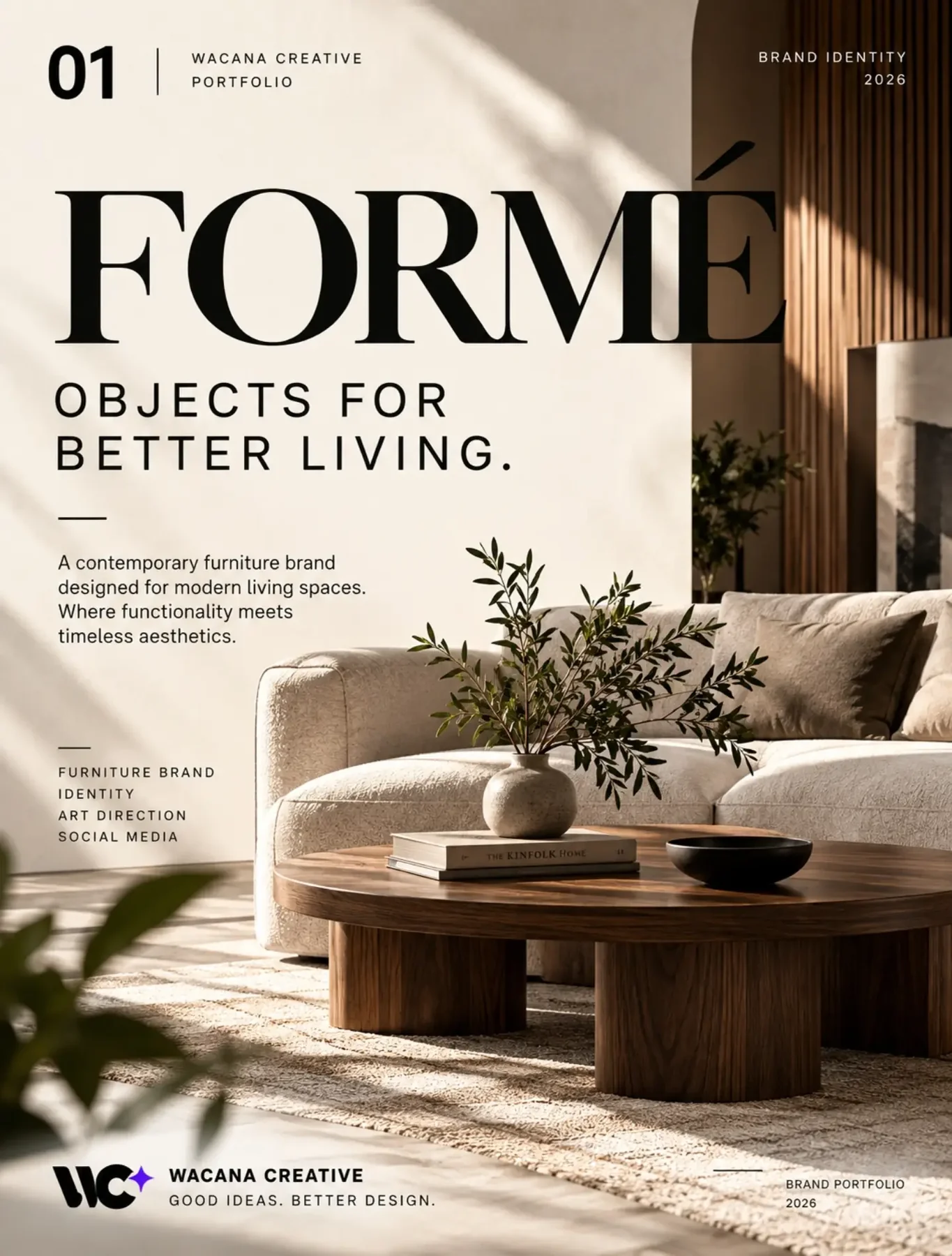 Desain furnitur · identitas & art direction untuk Formé oleh Wacana Creative