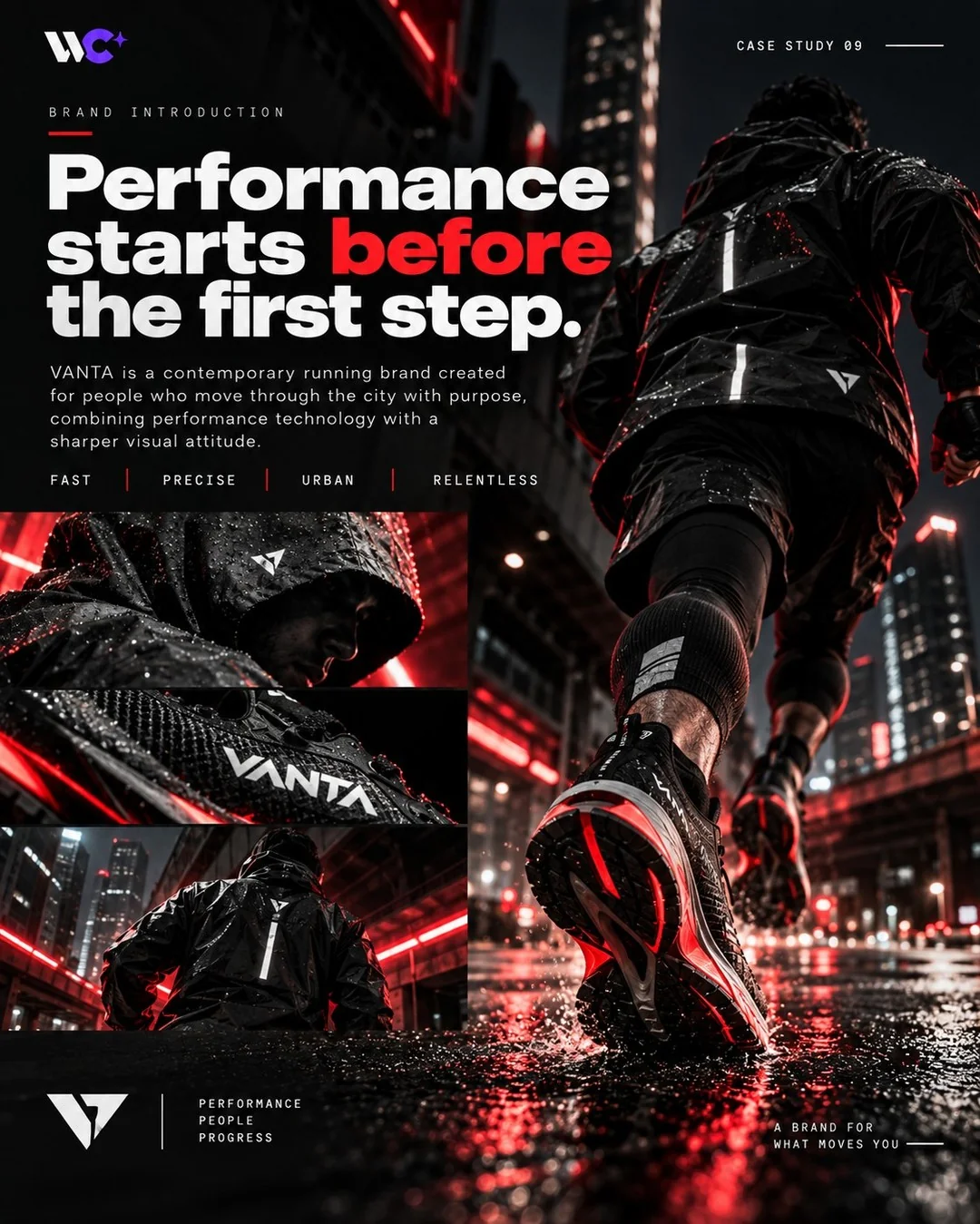 Desain running brand · identitas & kampanye untuk VANTA oleh Wacana Creative